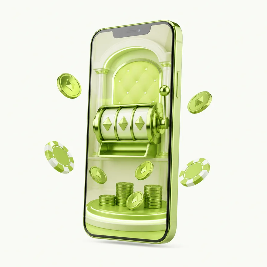 Smartphone with glowing screen — Casino Winbeast