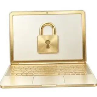 Laptop with padlock — Casino Winbeast