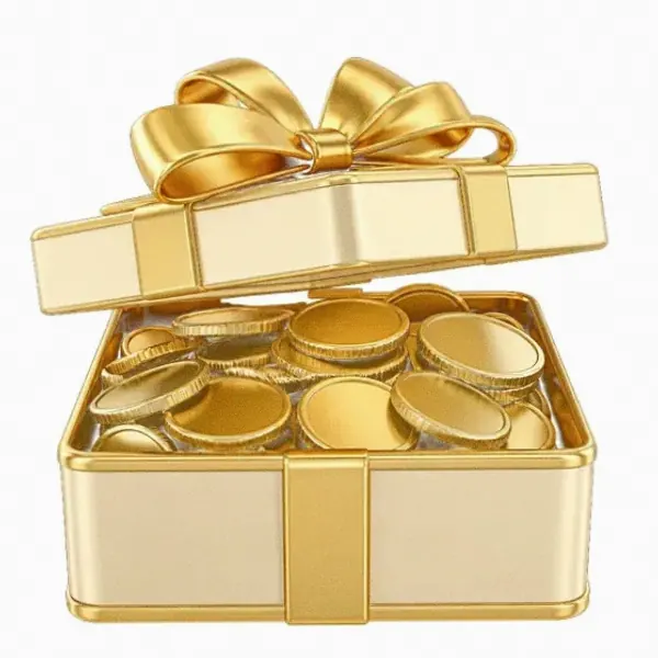 Gift box with coins — Casino Winbeast