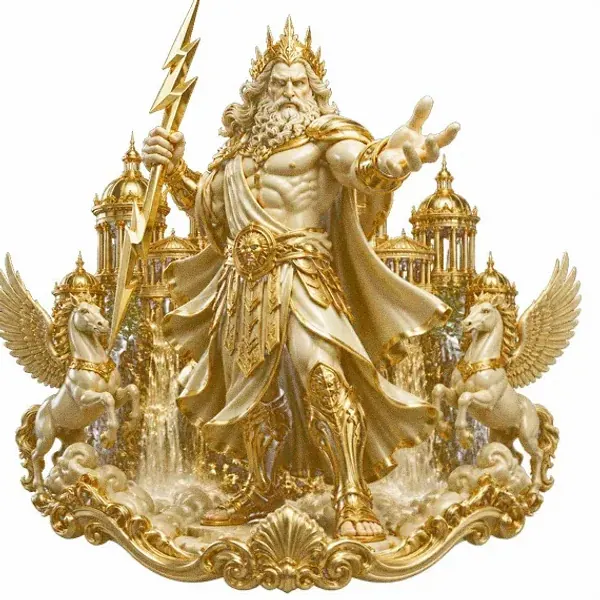 Zeus with lightning — Casino Winbeast